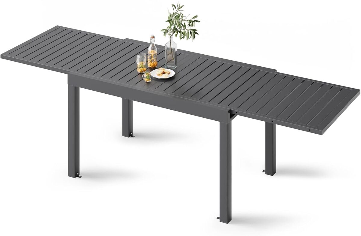 Test de la table de jardin extensible Devoko en aluminium