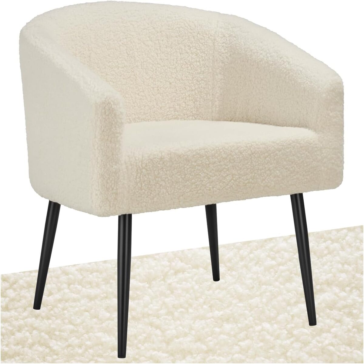 Test : fauteuil relax TecTake en tissu bouclette moelleux