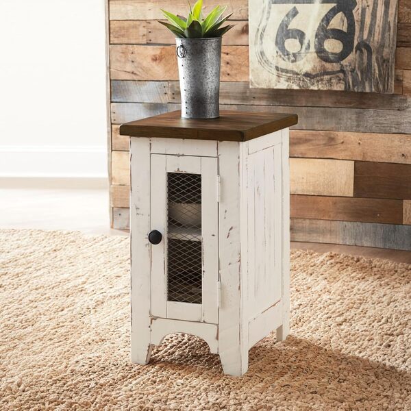 Signature Design by Ashley Wystfield d'appoint de Chaise, Bois, Blanc, Chairside End Table