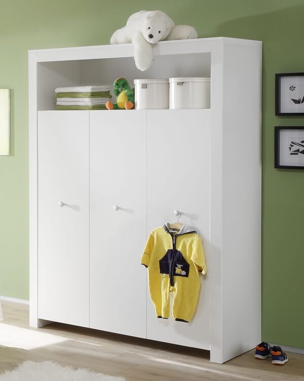 trendteam smart living 1553-613-01 Chambre Bébé Création Olivia Armoire Blanc, LxHxP 130x186x54 cm
