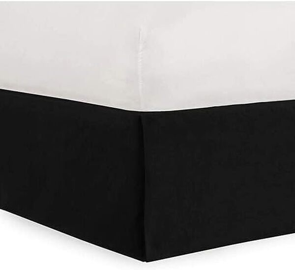 Magasinez la literie Jupe de lit sur Mesure en Velours avec Coin Fendu de 53,3 cm, Haut de Gamme
