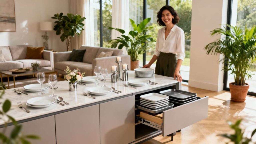 Optimiser l'espace : astuces pour buffets pratiques