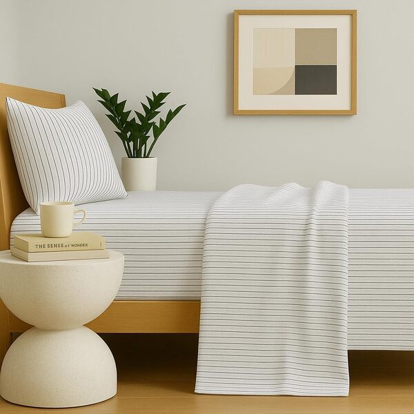 Peru Pima Parure de lit en percale 415 fils au pouce carré – 100 % coton Pima péruvien, 4 pièces (plat, ajusté, 2 taies d'oreiller) – rafraîchissant, net, poche profonde, literie de qualité hôtelière