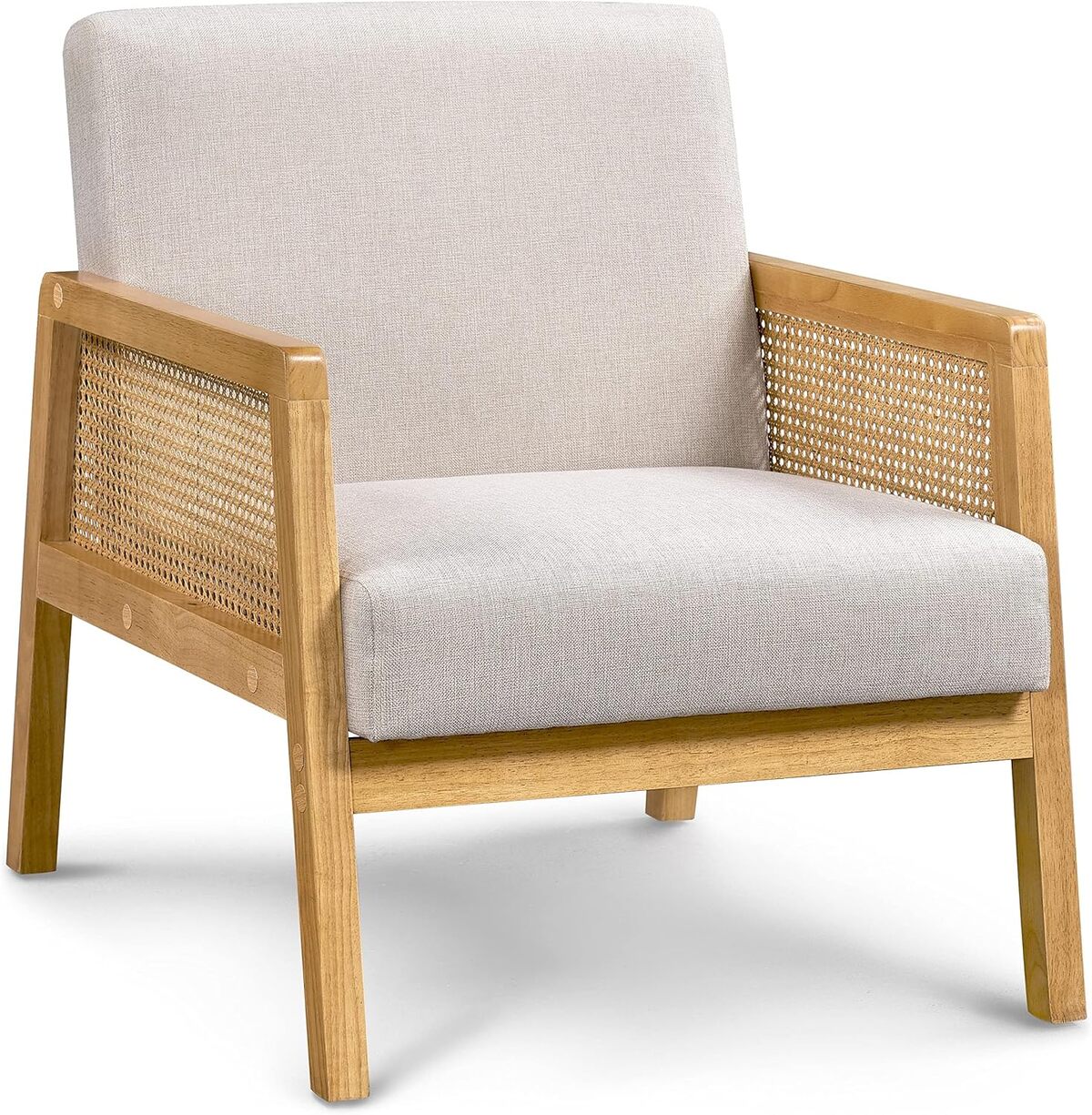 Avis : fauteuil de salon Yaheetech en rotin et tissu