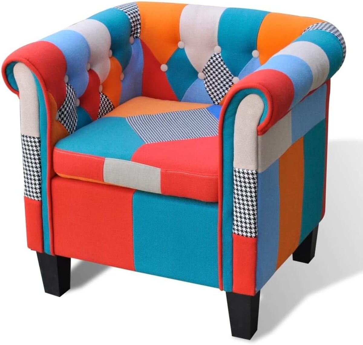 Avis sur le fauteuil patchwork vidaXL : un siège au design unique