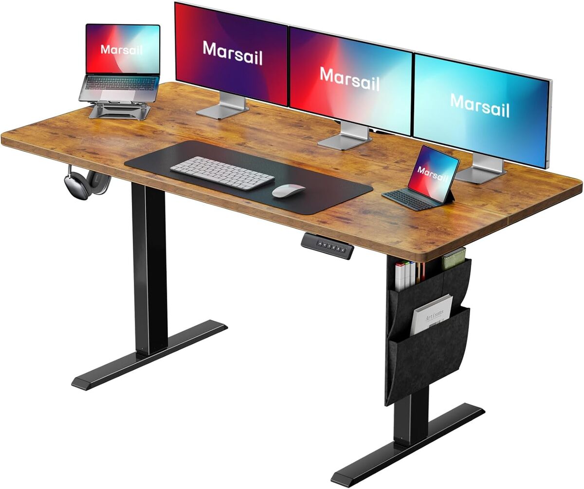 Test : bureau debout électrique Marsail 140 x 61 cm pour un espace de travail ergonomique