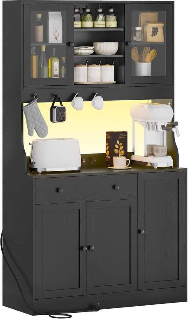 Test du meuble buffet cuisine avec LED et multiprise noir