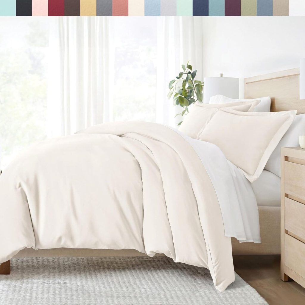 Test : housse de couette ienjoy Home Collection en microfibre douce, ivoire, queen size
