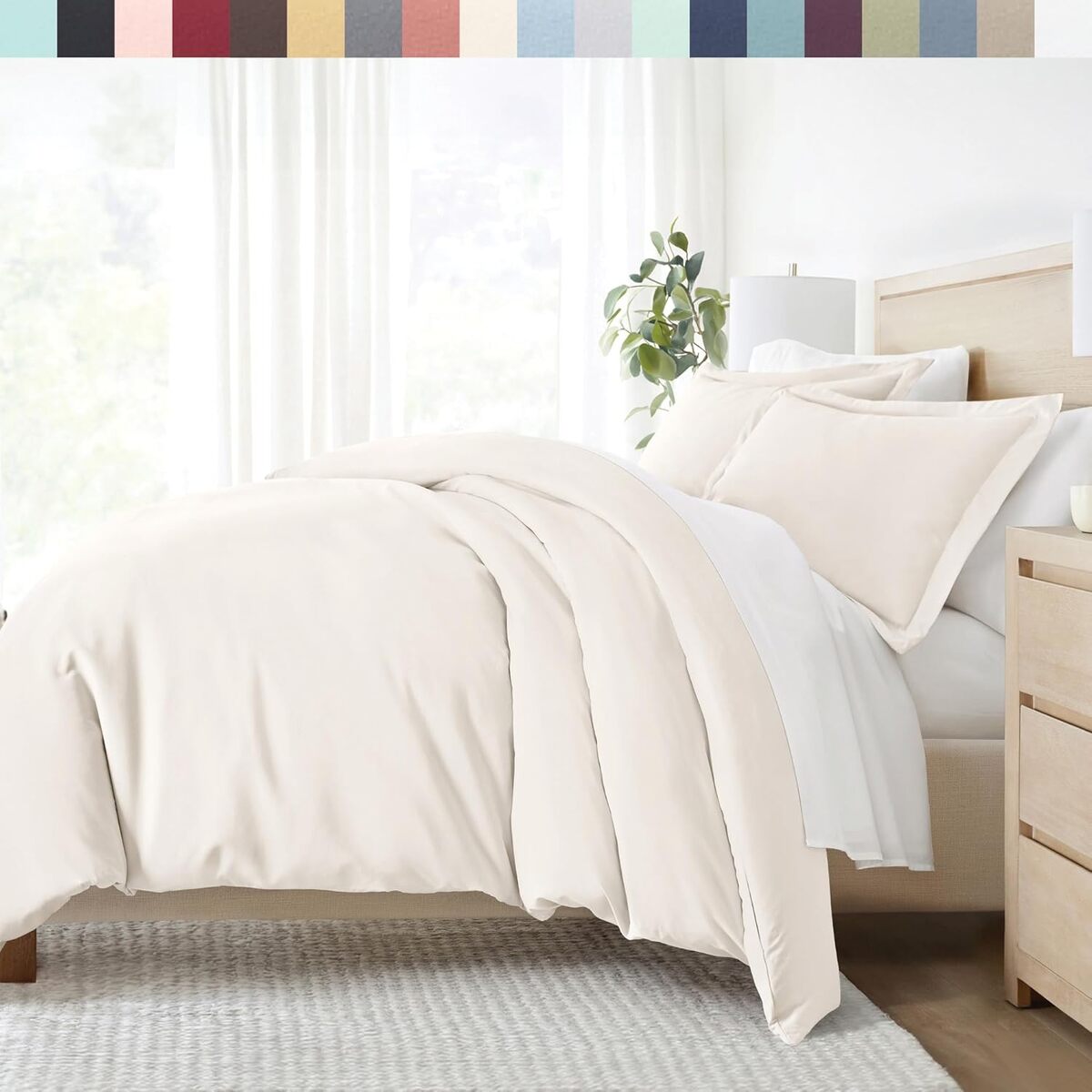 Test : housse de couette ienjoy Home Collection en microfibre douce, ivoire, queen size