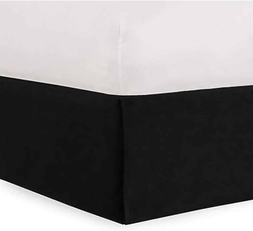Test : jupe de lit en velours sur mesure, coin fendu 53, 3 cm
