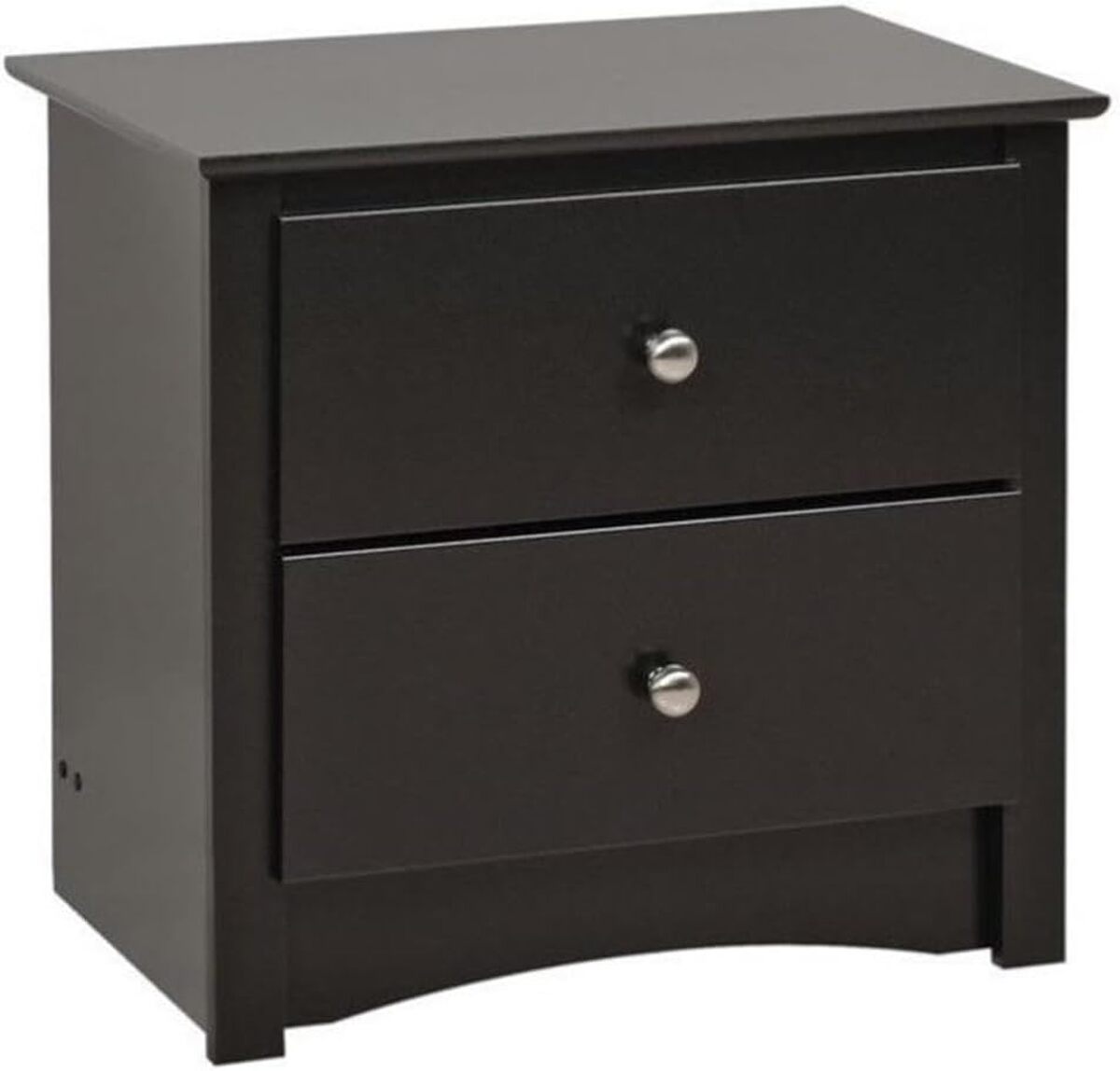 Test Prepac Sonoma : table de chevet 2 tiroirs noire