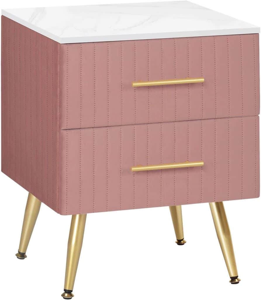 Test : tables de chevet WOLTU TS134gr-2 en velours gris