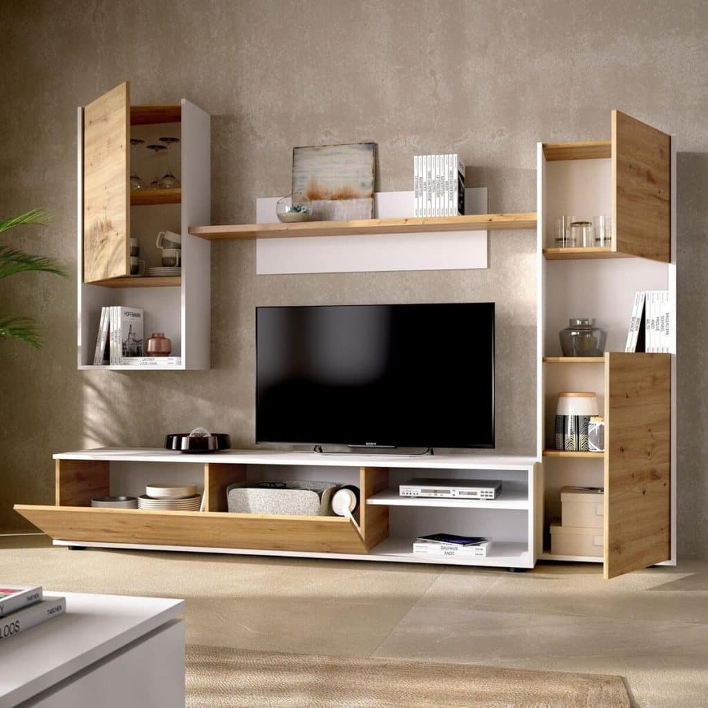 Test : unité murale Foraker de Dmora, meuble TV polyvalent