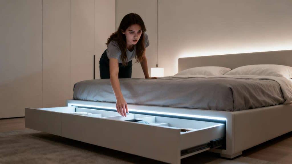 Design minimaliste : l'impact des led sur les lits coffres
