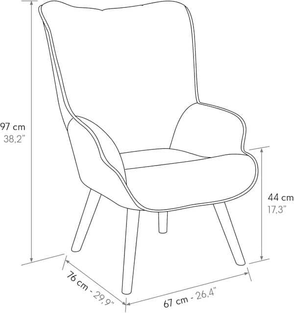 Fauteuil Umbertino, Ensemble D'un, Fauteuil Tissu, Pieds Bois, Avec Repose-pieds, Blanc Noir - id_2124