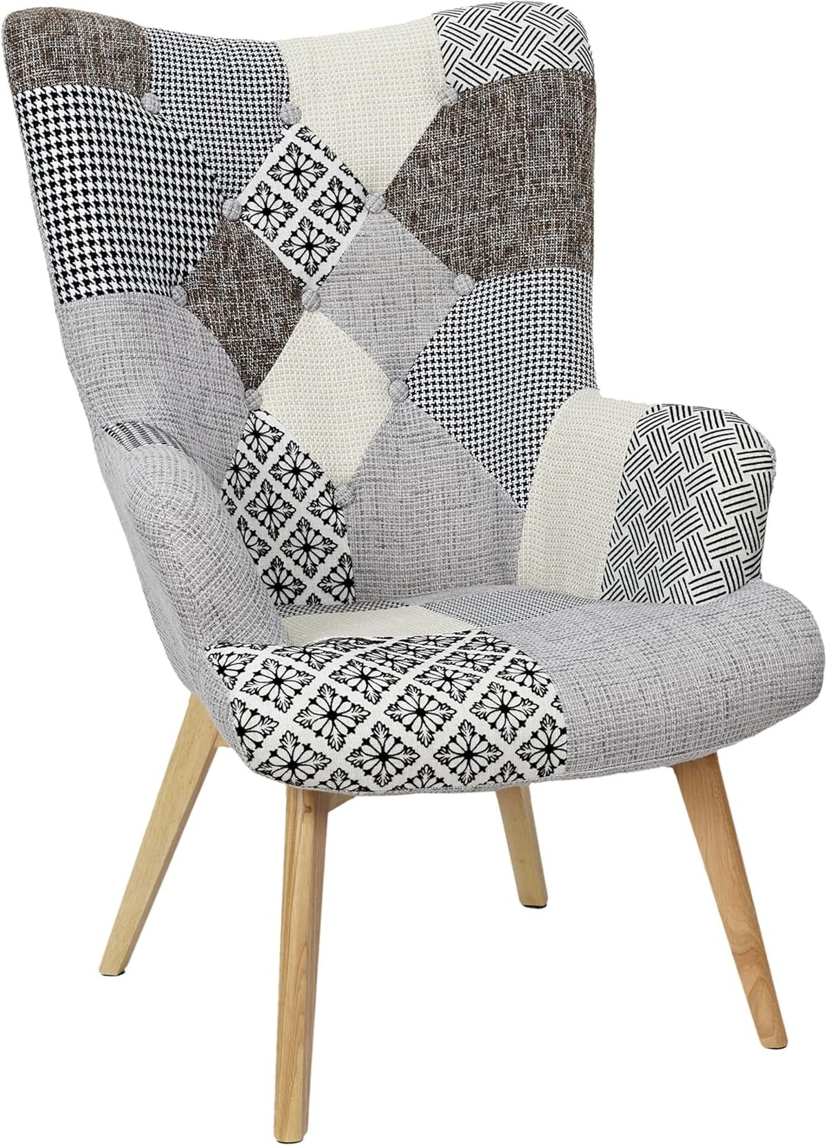 Avis fauteuil HOME DECO FACTORY style scandinave tissu patchwork