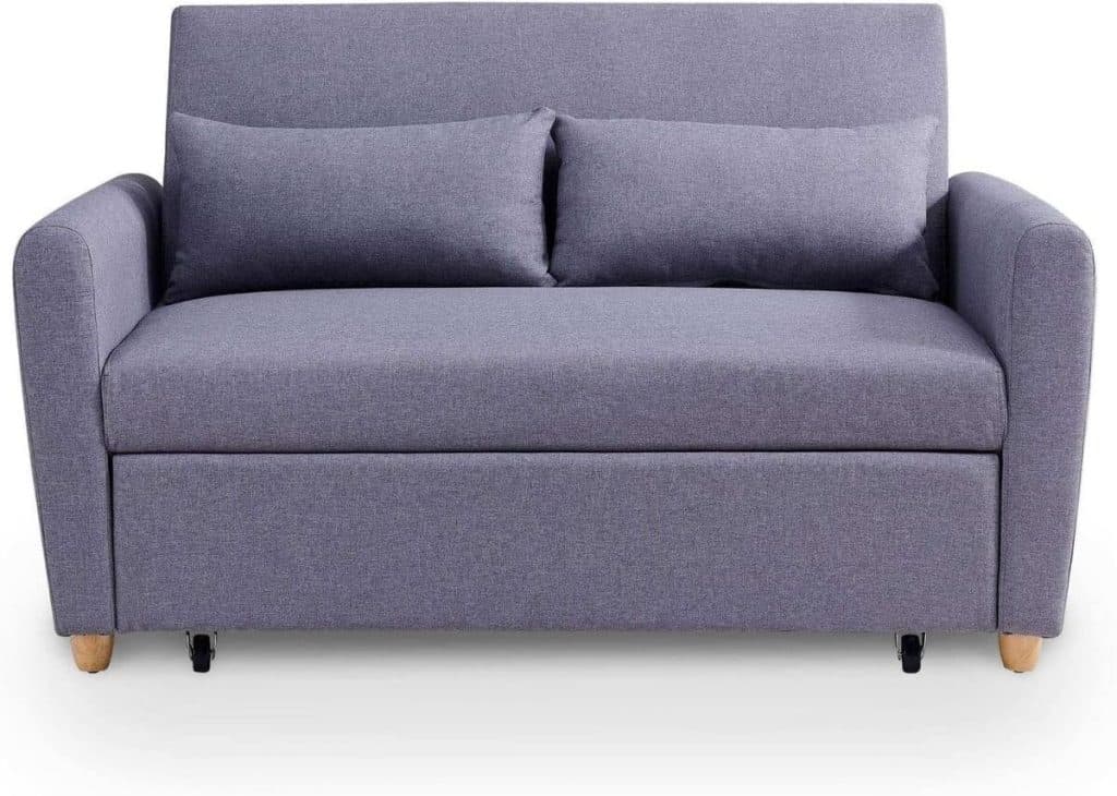 Avis sur le canapé convertible Scandinave 2 places en tissu gris