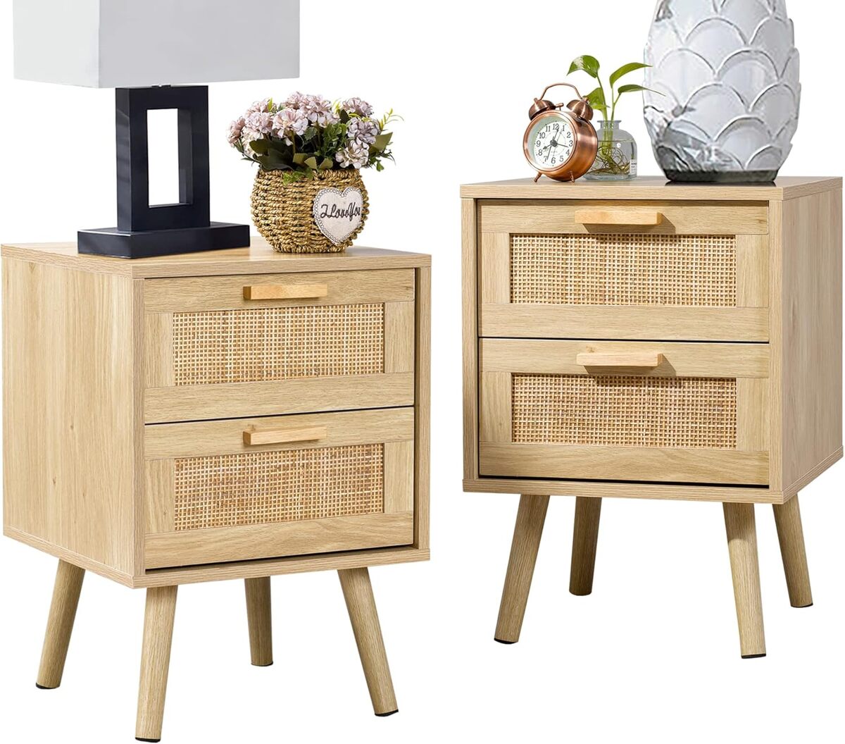 Avis sur les tables de chevet Finnhomy en rotin