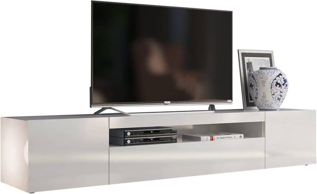 Critique du meuble TV blanc brillant Web Convenienza 200x40h37