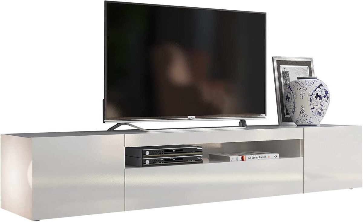 Critique du meuble TV blanc brillant Web Convenienza 200x40h37