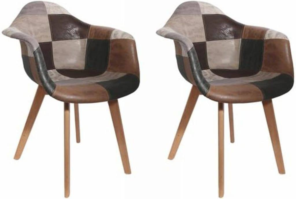 Test des fauteuils Home Deco Factory HD6138 : design patchwork et confort maximal