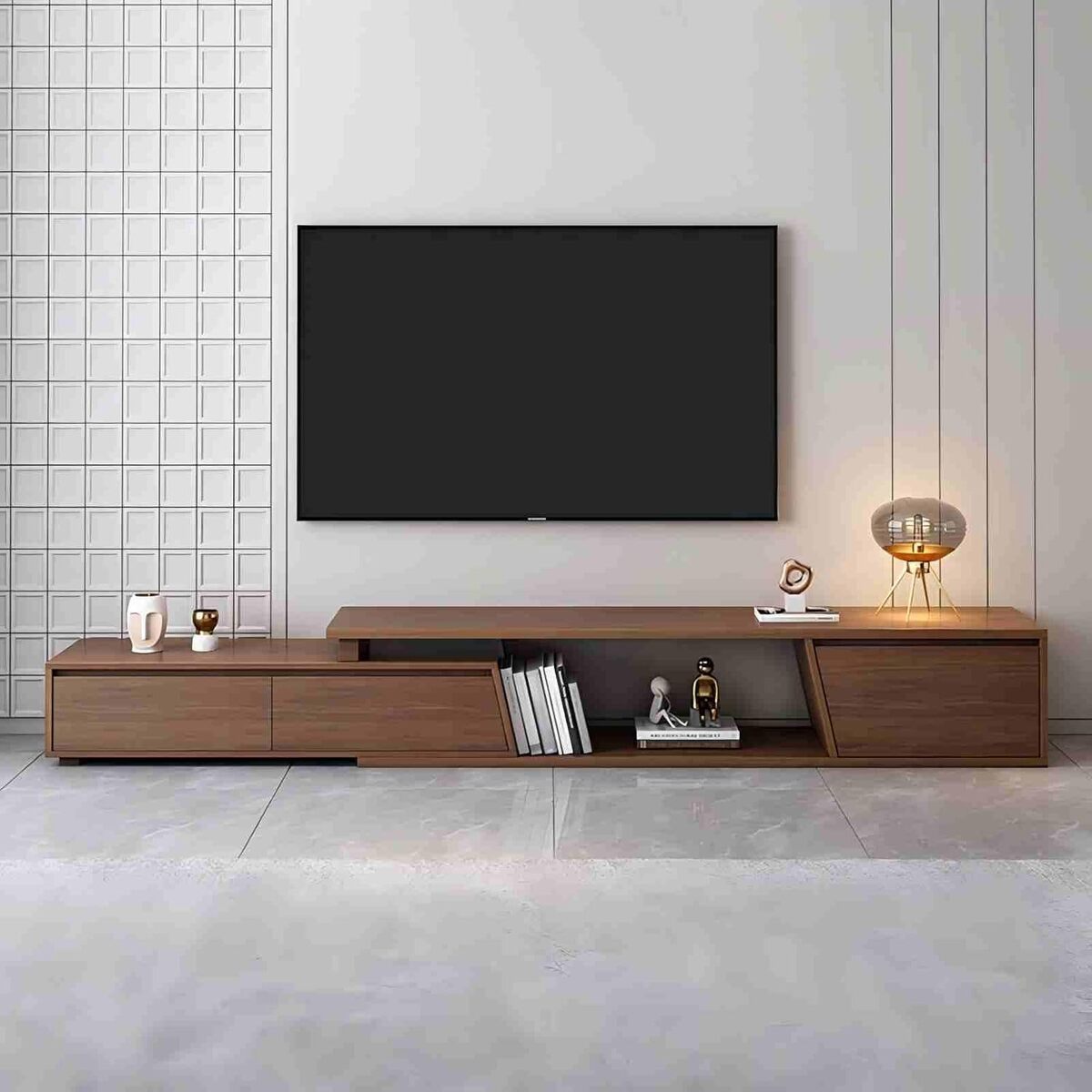 Test : meuble TV extensible Homary en bois de noyer