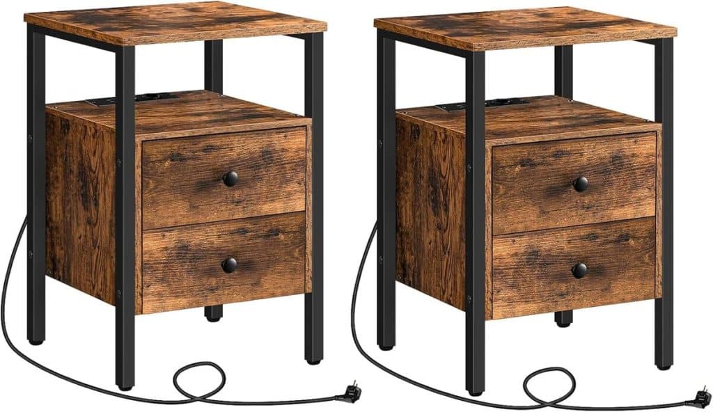 Test : tables de chevet Hoobro EBF43CBZP201 avec prises et USB