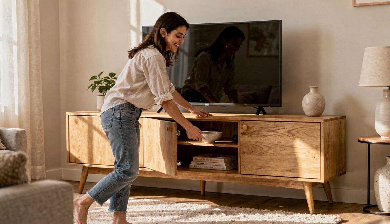 Comparatif : meubles TV design en bois pour une touche naturelle