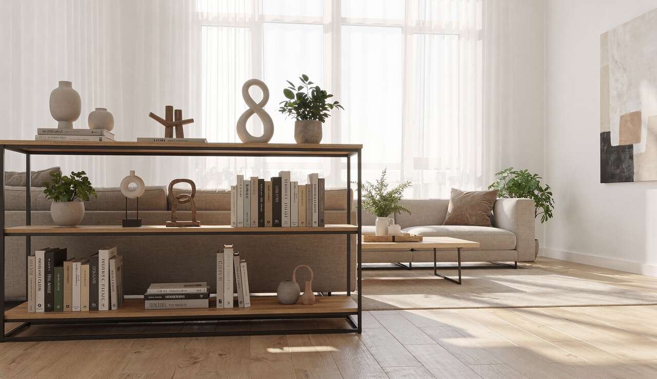 Tendances 2026 : bibliothèques design pour un salon moderne