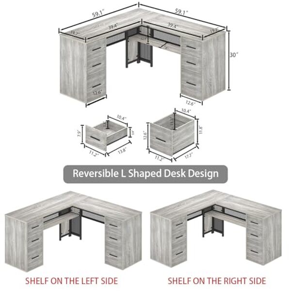 Découvrez notre avis détaillé sur le bureau d'angle HSH moderne. Fonctionnalité, design avec étagères et armoire de rangement : l'allié idéal pour votre espace de travail.