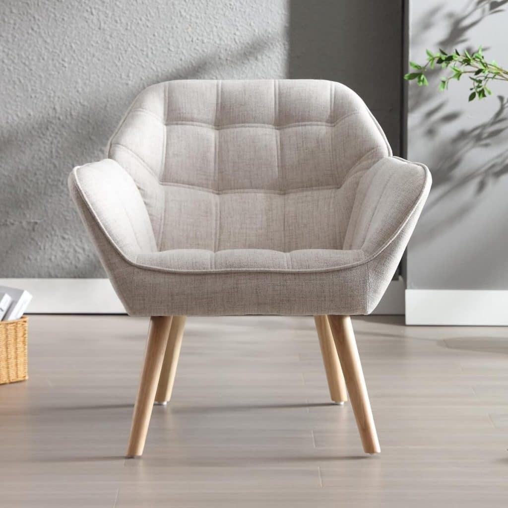 Avis fauteuil scandinave chairus : confort et élégance en lin beige