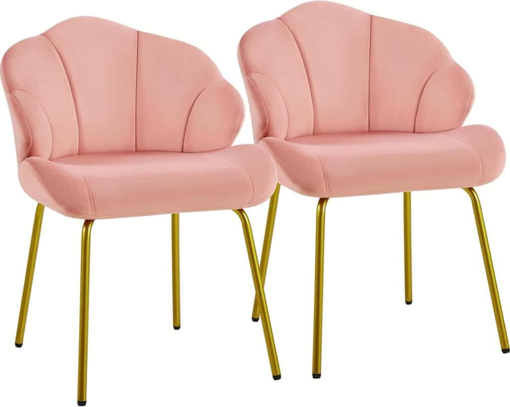 Avis : fauteuils coquillage Yaheetech en velours rose