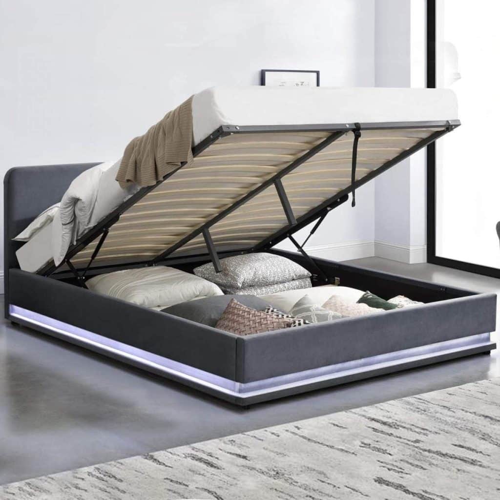 Lit New York avec LED et coffre 140x190 cm : test et avis