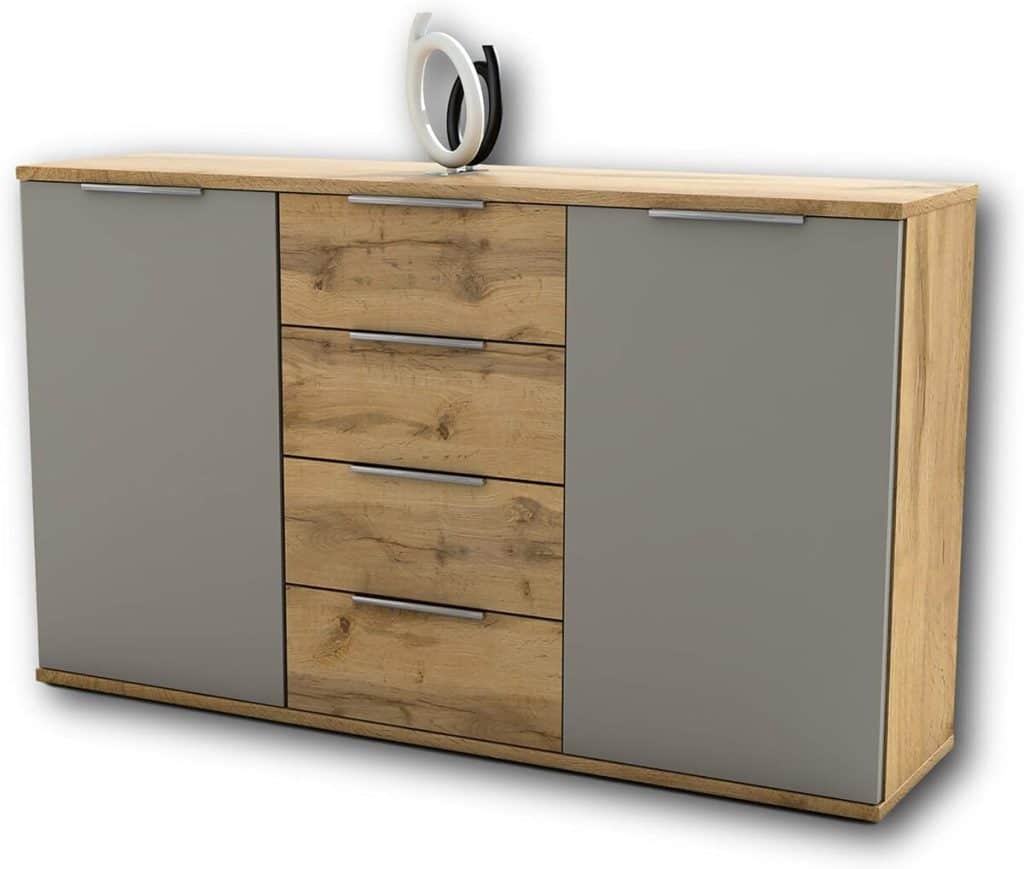 Test : commode Stella Trading Capri, design chêne sauvage/gris basalte