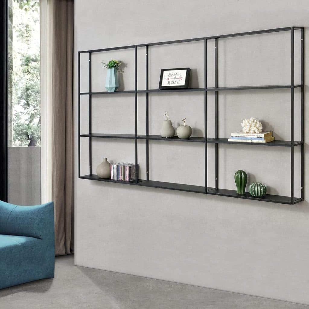 Test de l'étagère murale design [en.casa] à 9 surfaces de stockage