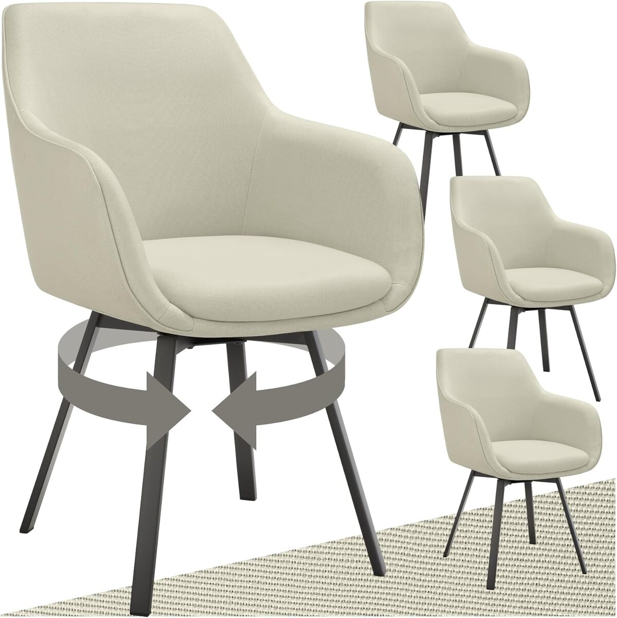 Test des chaises pivotantes tectake : confort et design au rendez-vous