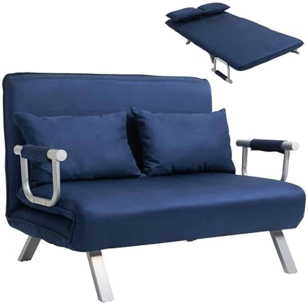 Test du canapé-lit HOMCOM : confort réglable et style suède