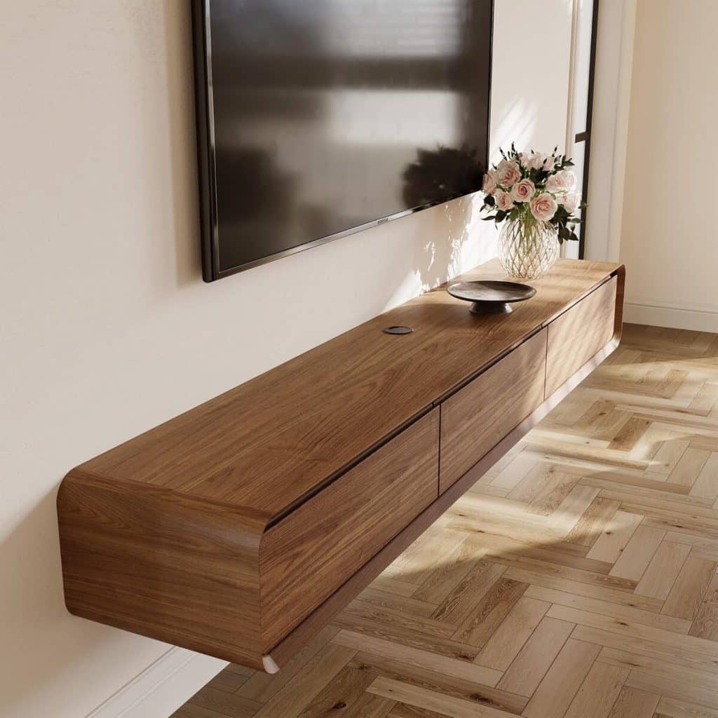 Test du meuble TV flottant Povison : rangement et style en un