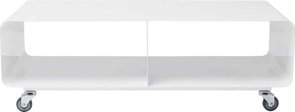 Test du meuble TV Lounge blanc à roulettes Kare Design