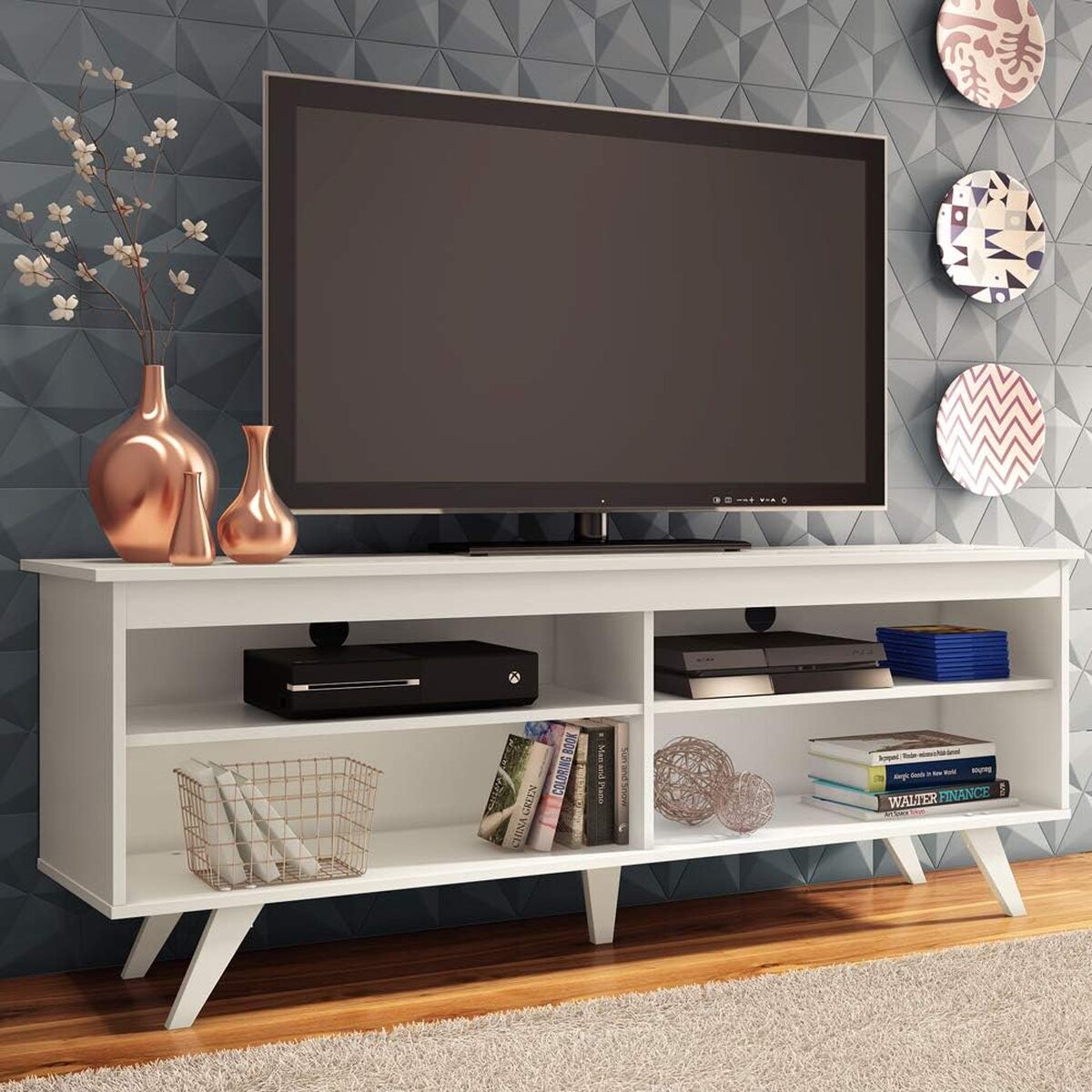 Test du meuble TV Madesa : modernité et praticité pour téléviseurs jusqu'à 65 pouces