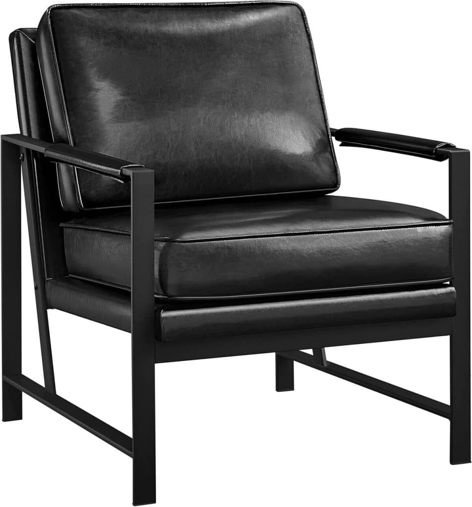 Test fauteuil Yaheetech salon moderne design marron clair