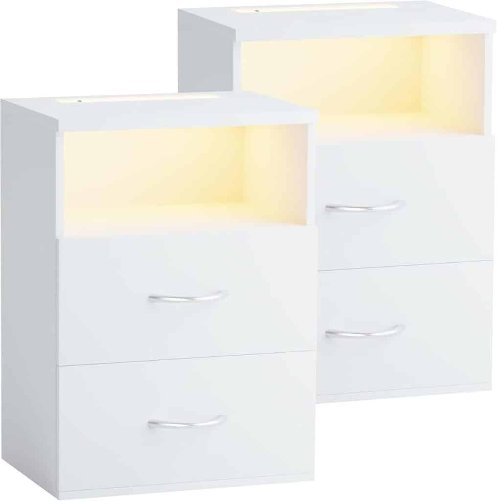 Test : table de nuit LED Casaria® anthracite