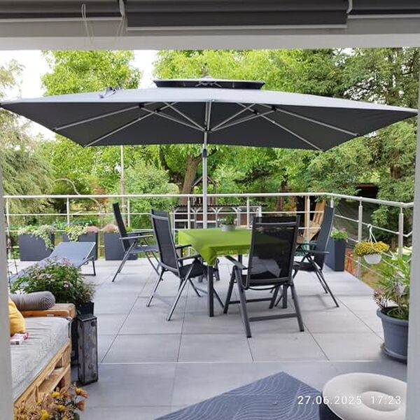 Découvrez notre évaluation détaillée du parasol déporté Purple Leaf 3 x 4 m : design élégant, fonctionnalités avancées et rotation à 360° pour un été réussi.