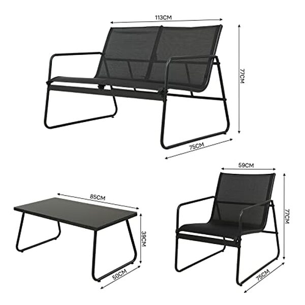 Explorez le mobilier d'extérieur 4 PC Grand patio, parfait mariage entre élégance et confort pour sublimer vos moments en terrasse. Découvrez notre avis détaillé et profitez d'une ambiance raffinée en plein air.