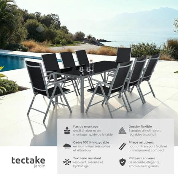 Découvrez notre analyse détaillée du salon de jardin TecTake en aluminium alliant confort, design moderne et praticité pour embellir votre espace extérieur.