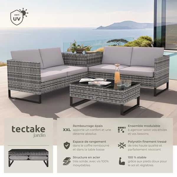 découvrez comment le mobilier de jardin tectake transforme votre extérieur en un espace de détente et de convivialité grâce à son confort exceptionnel et sa modularité adaptée à tous les espaces
