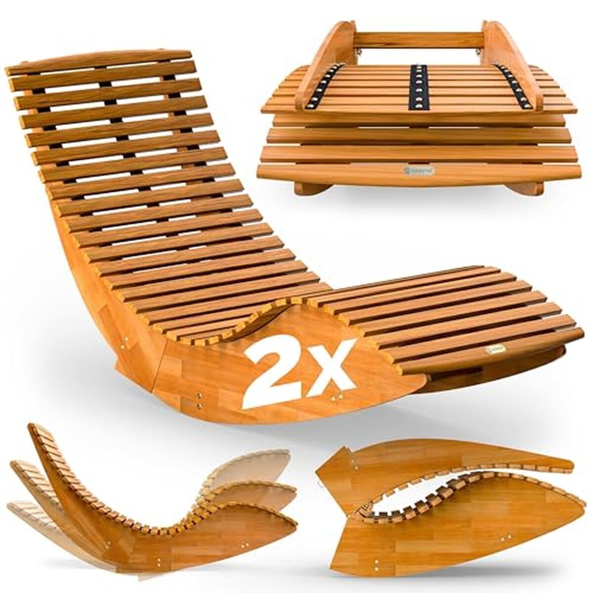 Revue : chaise longue pliable en bois Casaria pour jardin et sauna
