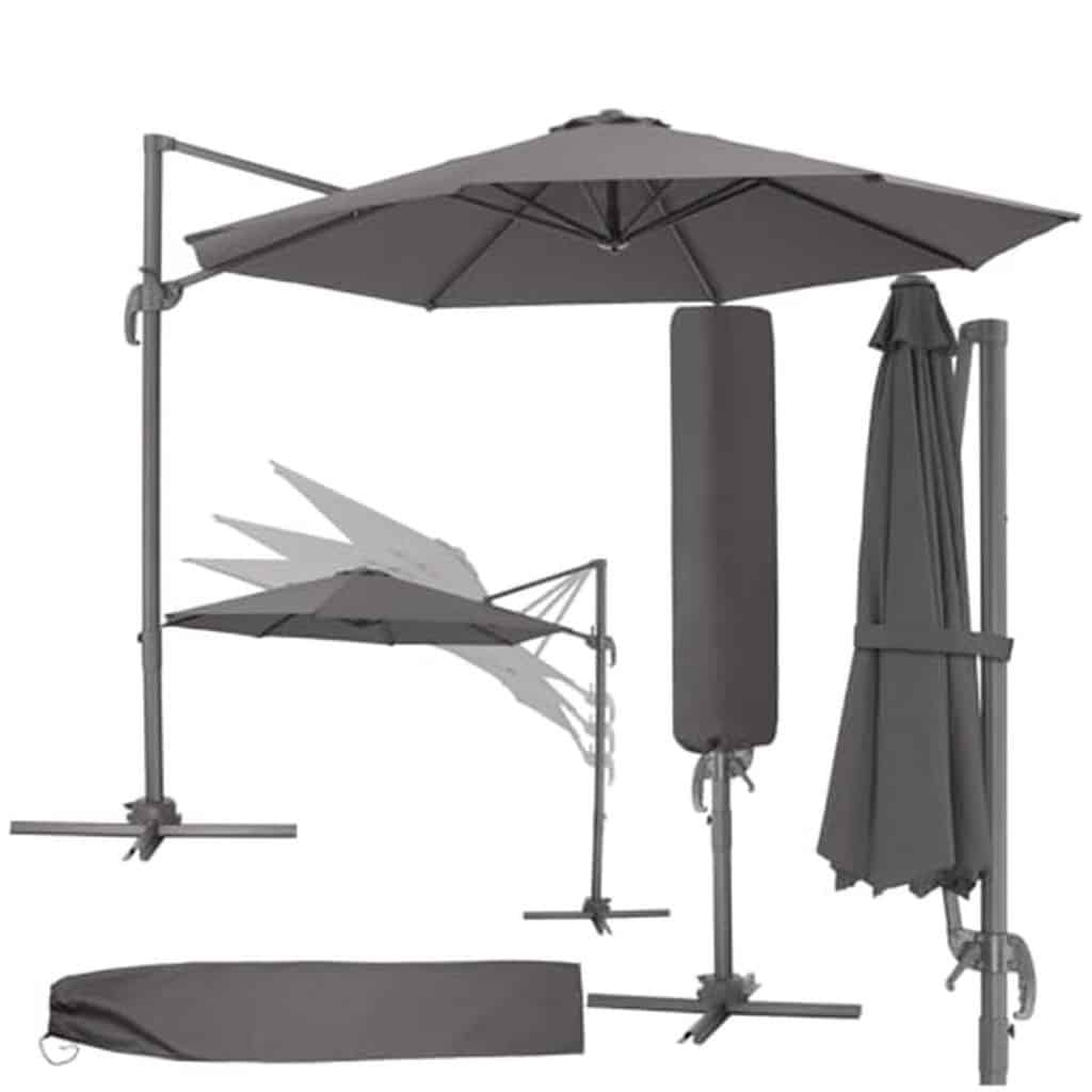 Test du parasol déporté TecTake : protection UV et résistance au vent