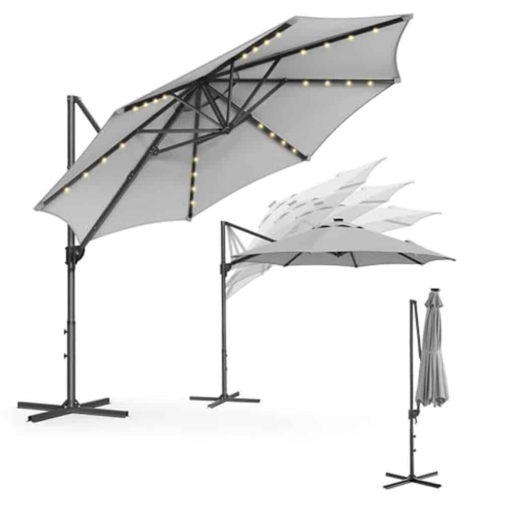 Test du parasol SONGMICS 300 cm LED Pivotant 360°