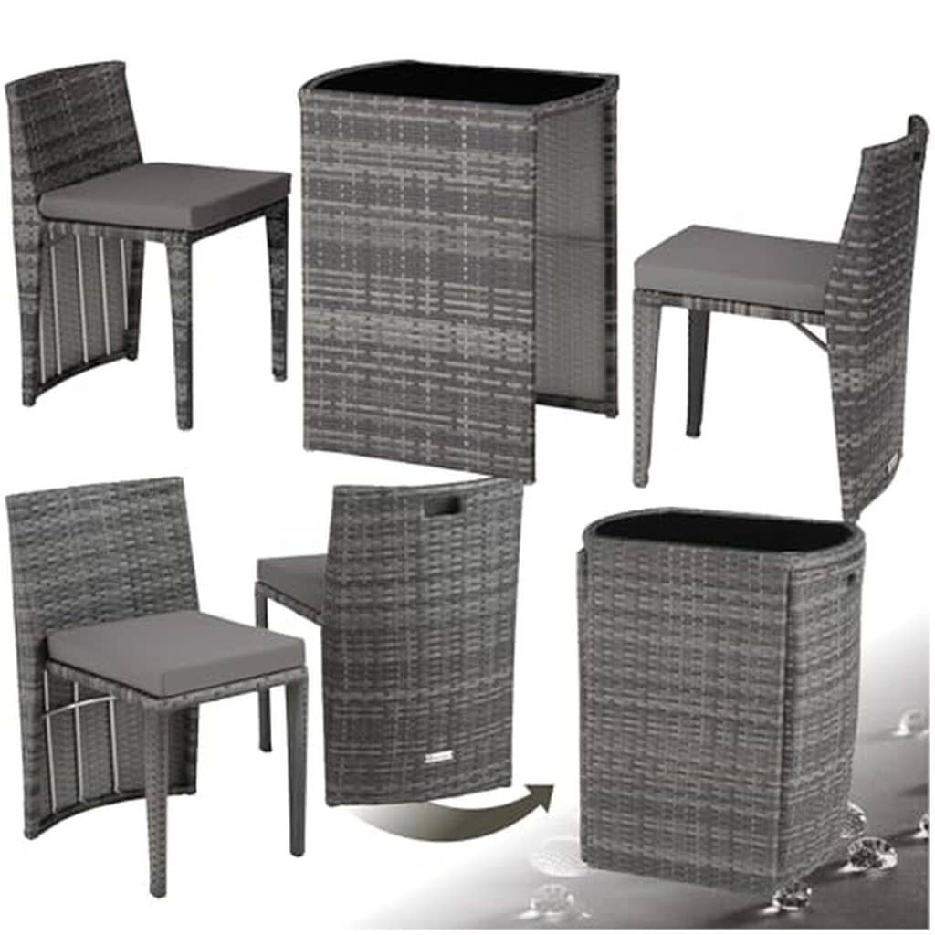 Test : ensemble salon de jardin encastrable TecTake® pour terrasse